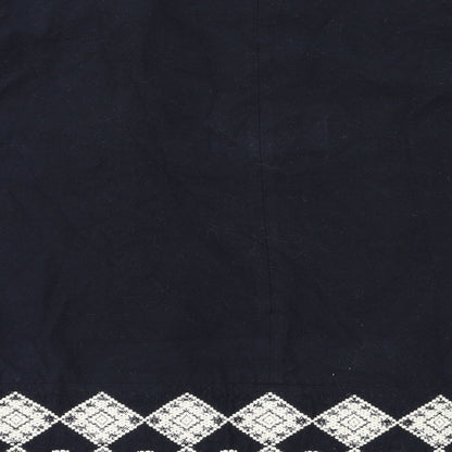 Brand and care label for Soon women’s black argyle/diamond jacket blazer, size M