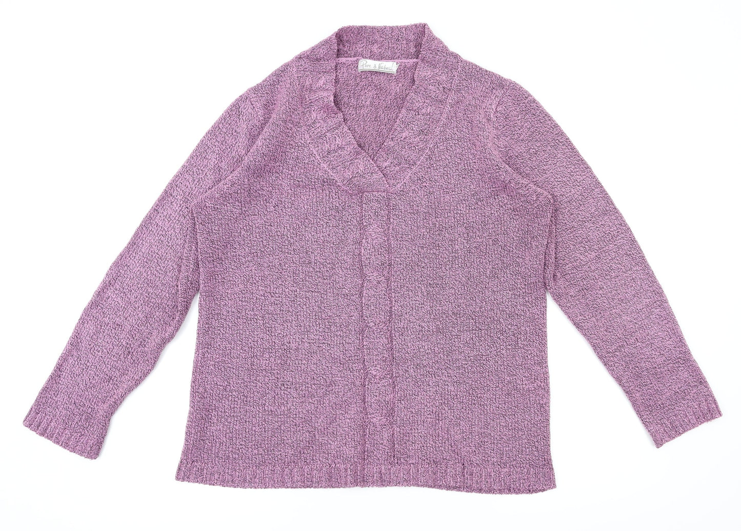 Pure & Natural Womens Purple   Pullover Jumper Size M
