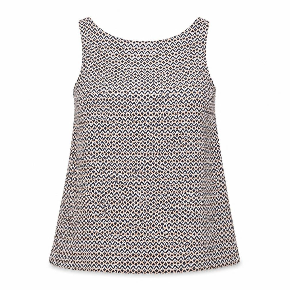 Primark Womens Multicoloured Geometric Chiffon Camisole Blouse Size 14