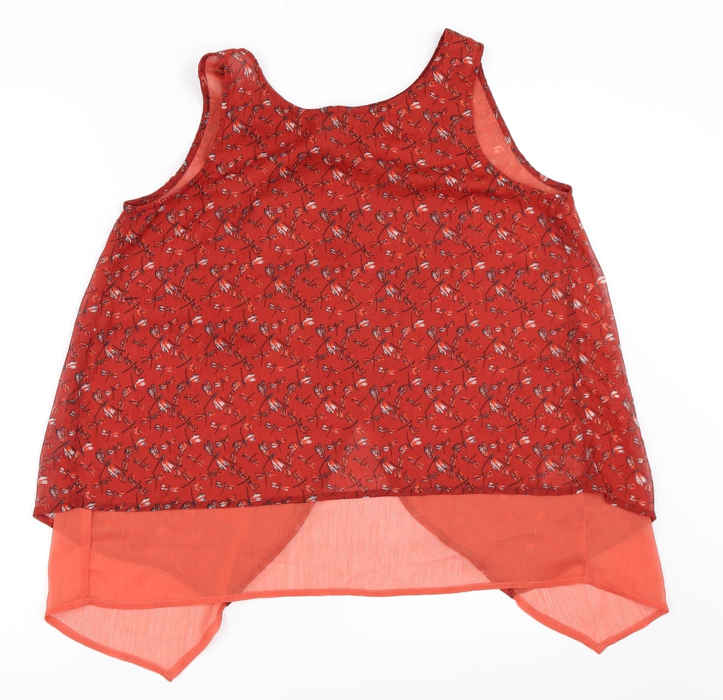 Preworn Womens Red   Basic Blouse Size 10