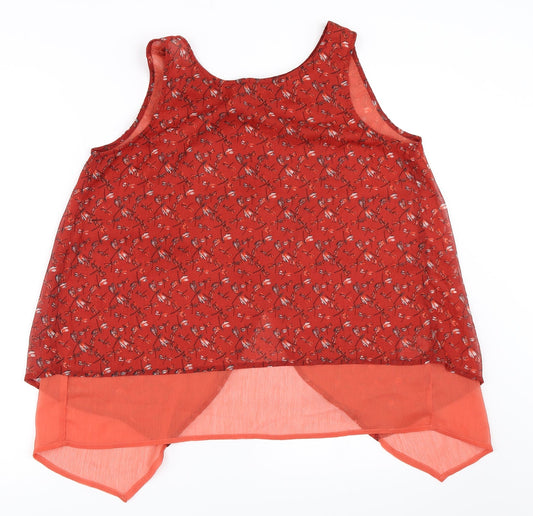Preworn Womens Red   Basic Blouse Size 10