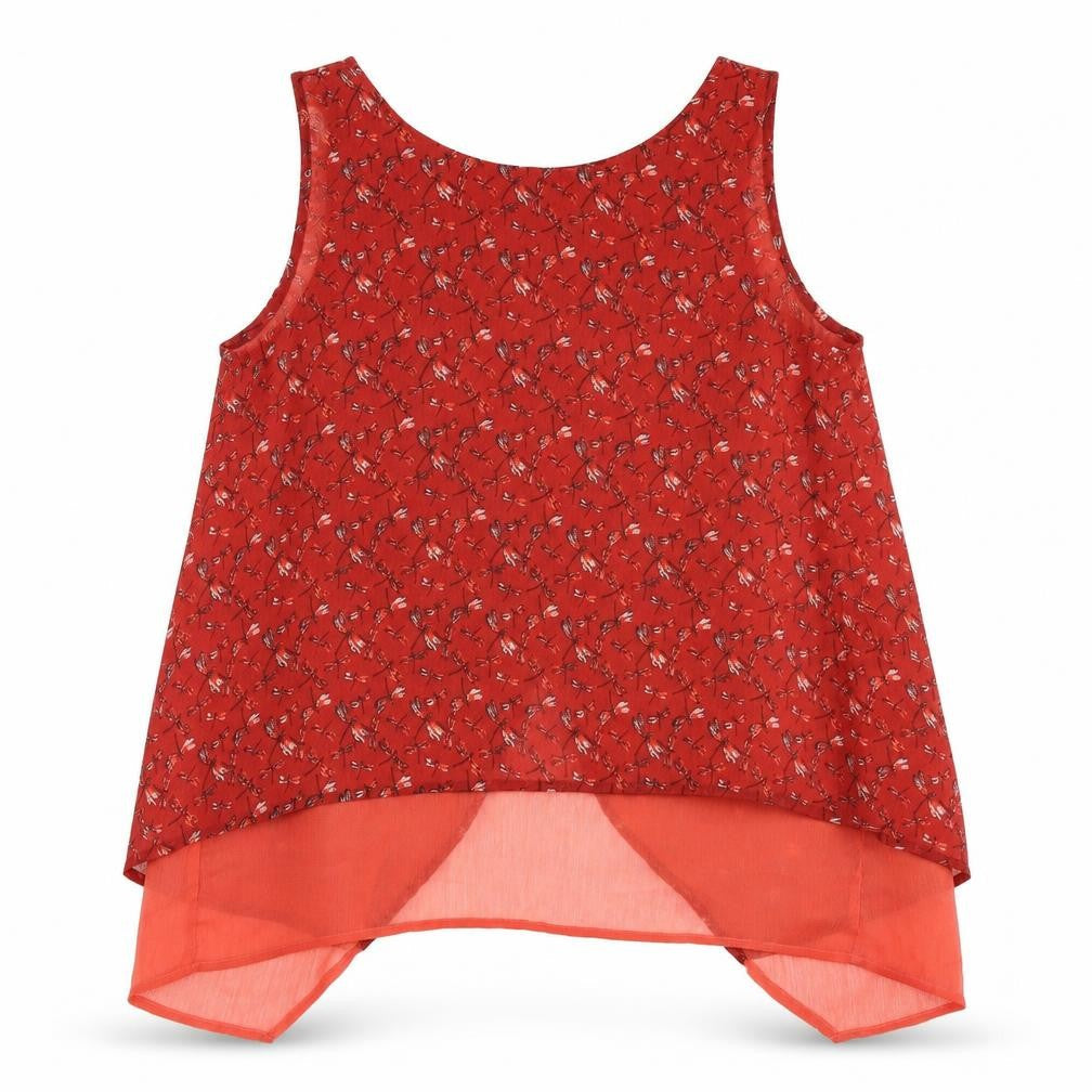 Preworn Womens Red   Basic Blouse Size 10