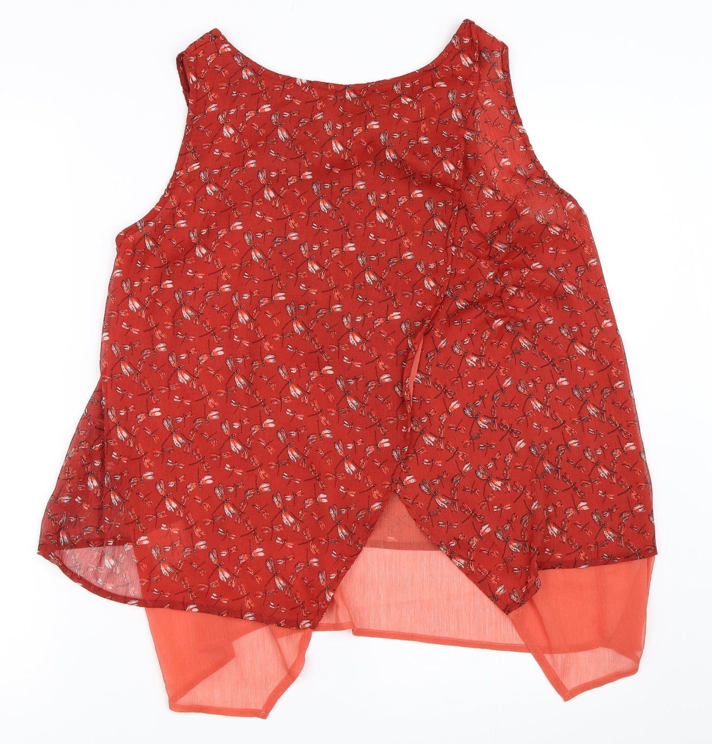 Preworn Womens Red   Basic Blouse Size 10