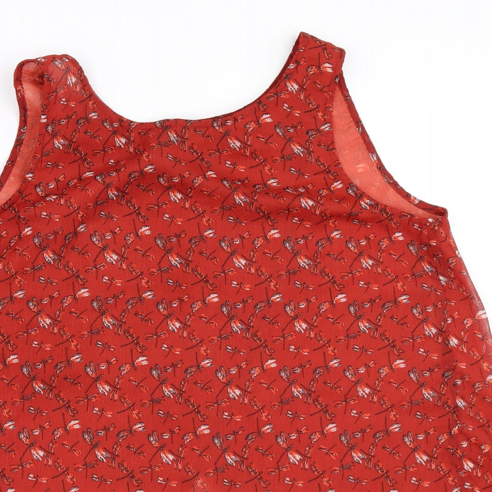 Preworn Womens Red   Basic Blouse Size 10