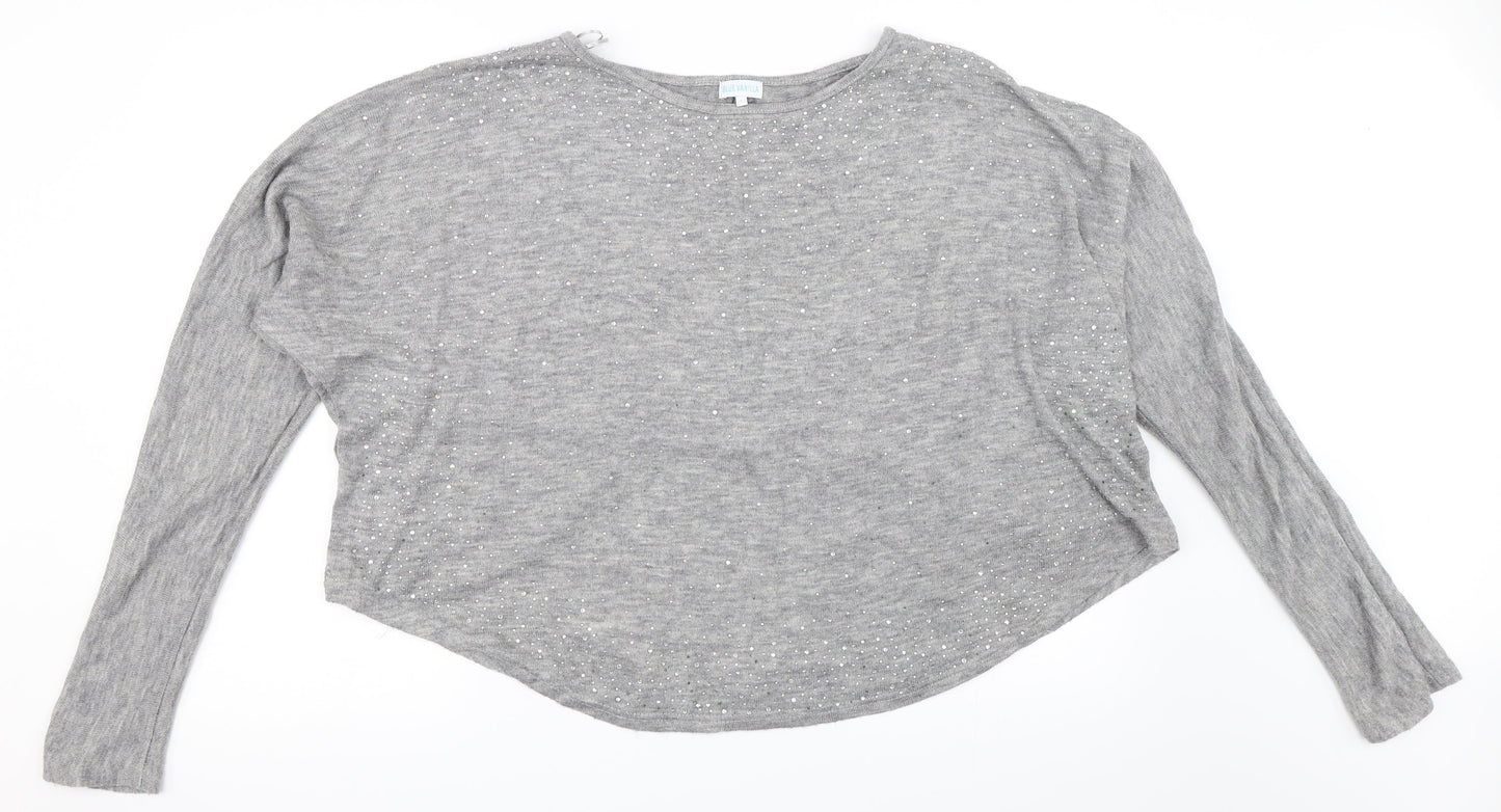 Blue Vanilla Womens Grey   Pullover Jumper Size L
