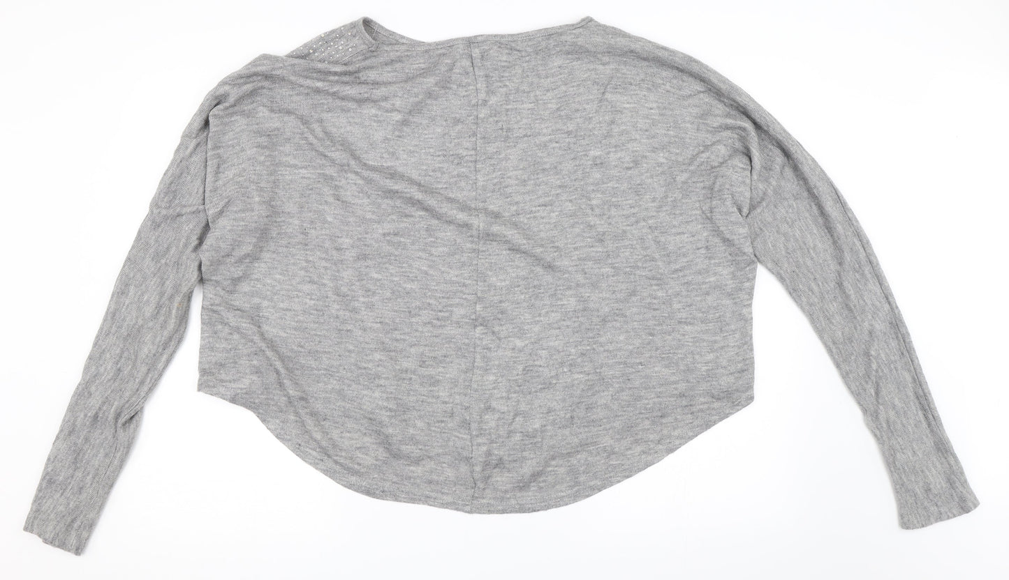 Blue Vanilla Womens Grey   Pullover Jumper Size L