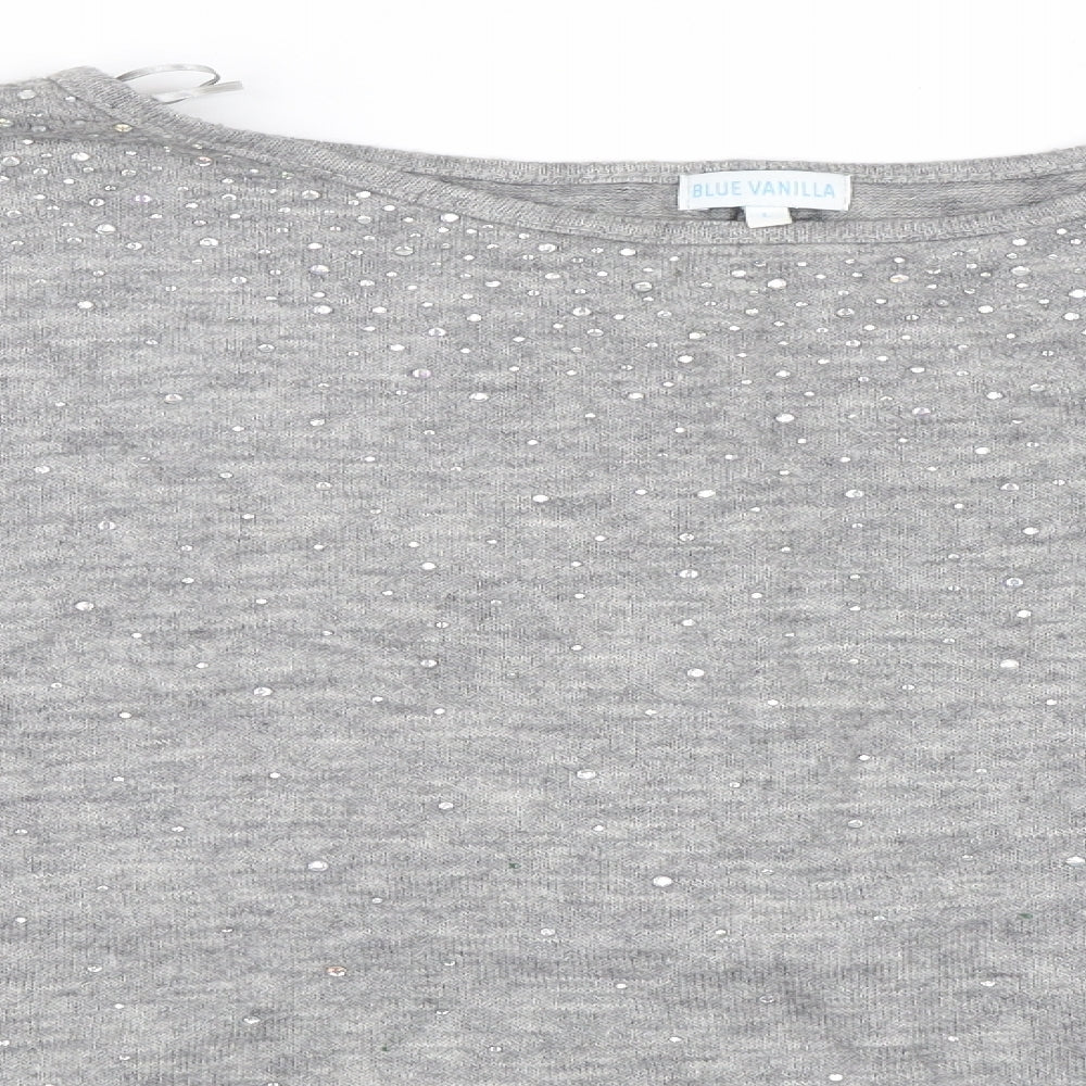 Blue Vanilla Womens Grey   Pullover Jumper Size L