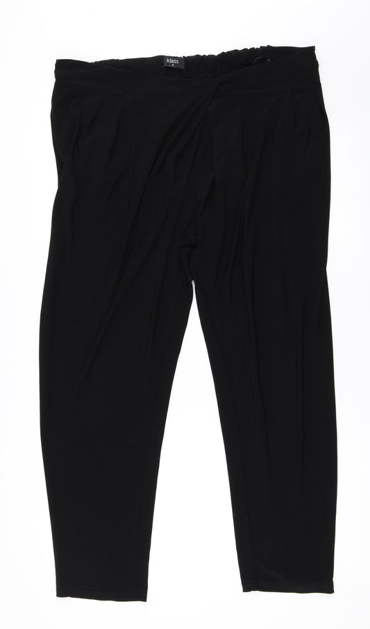 Klass Womens Black   Trousers  Size 18 L27 in