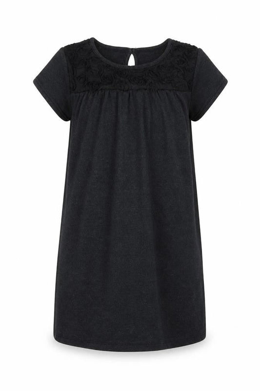Front view of H&M girls’ black basic tank, size 5-6, years