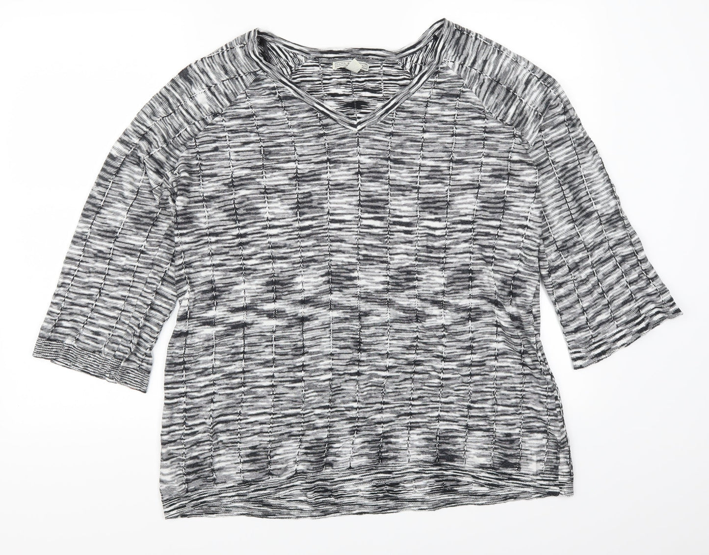 Dana Buchman Womens Grey  Rayon Pullover Jumper Size L