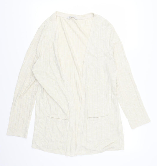 B Collection Womens Beige   Cardigan Jumper Size L  - e
