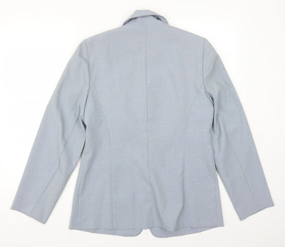 Back view of AMARANTO women’s blue jacket suit jacket, size UK 12