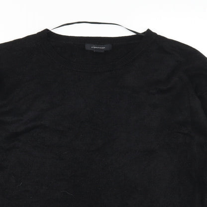Close-up detail of Atmosphere women’s black jumper, size UK 12