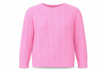Front view of Destiny women’s pink jumper, size S