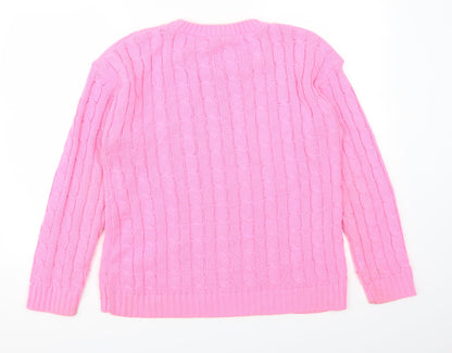 Back view of Destiny women’s pink jumper, size S