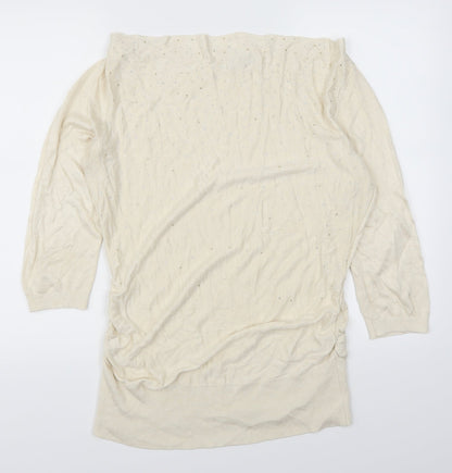 Additional front view of Reitmans women’s beige rayon jumper, size L