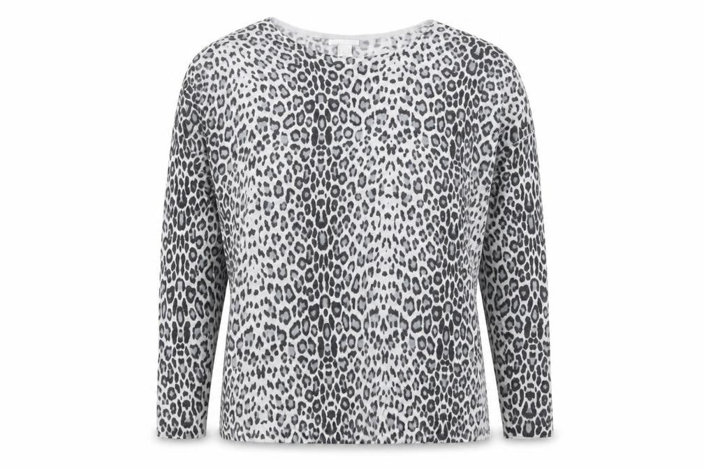 H&M Womens Grey Animal Print  Pullover Jumper Size M