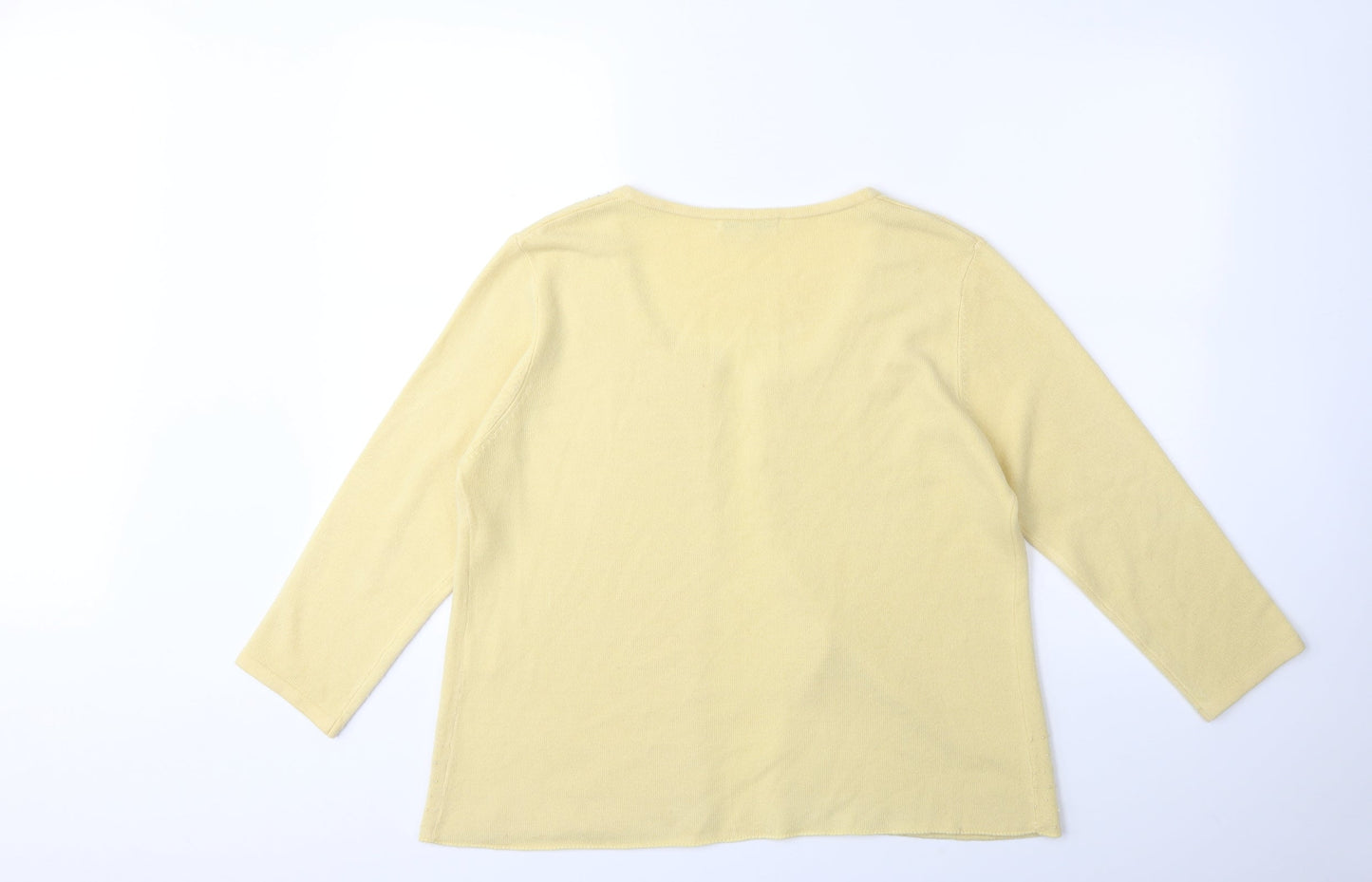 Klass Collection Womens Yellow  Knit Cardigan Jumper Size L