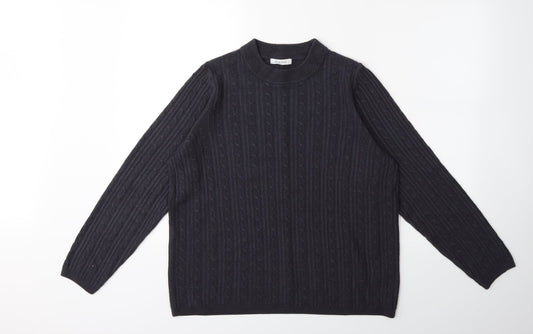 Marks and Spencer Womens Grey  Knit Pullover Jumper Size 16