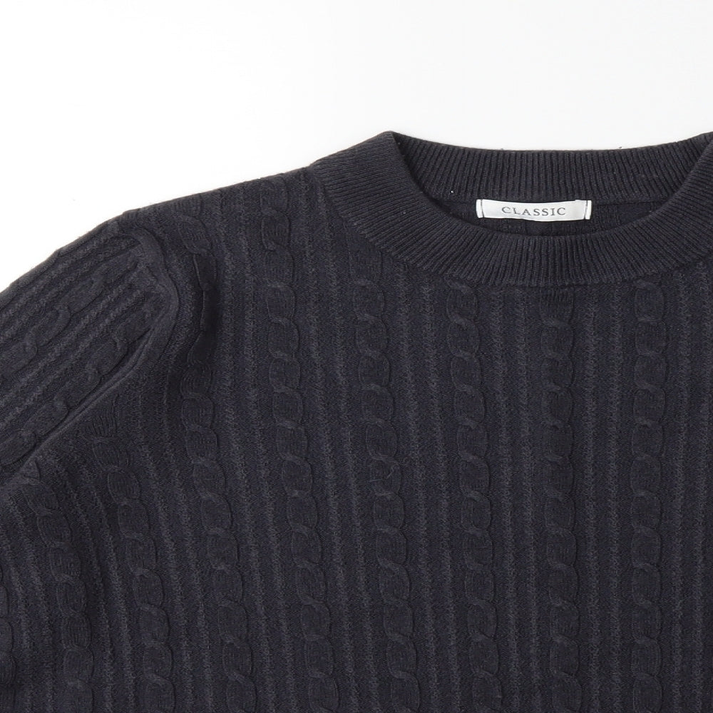 Marks and Spencer Womens Grey  Knit Pullover Jumper Size 16