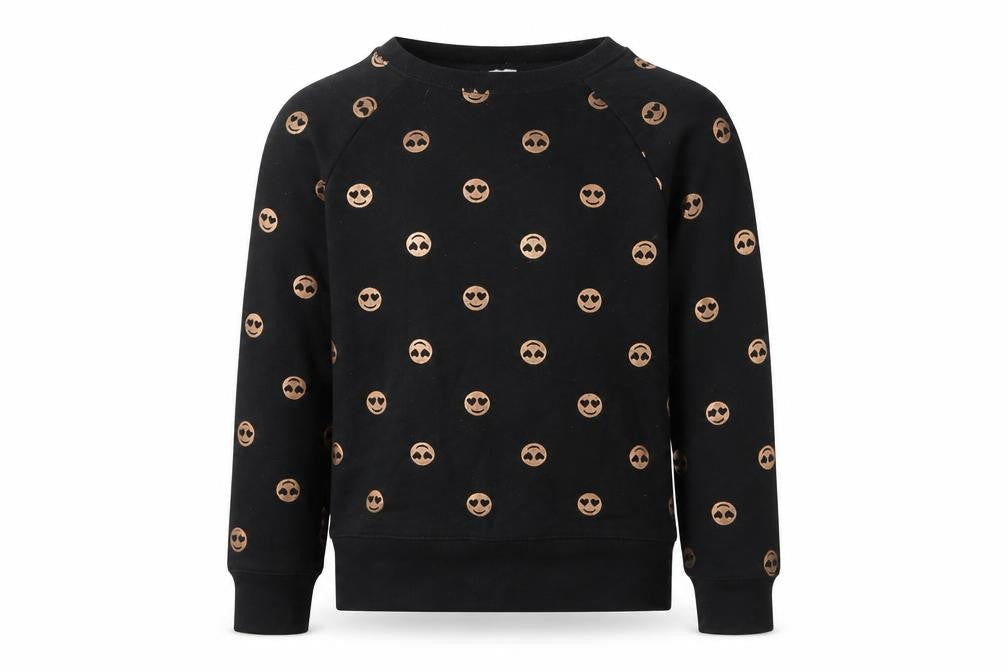 Athletic Girls Black   Pullover Sweatshirt Size 7 Years