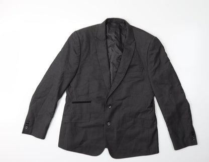 Additional front view of Preworn men’s grey jacket suit jacket, size 38