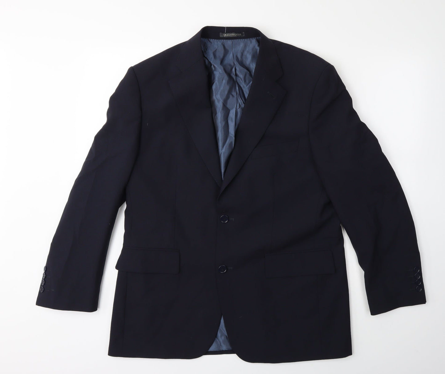 Greenwoods Mens Black   Jacket Suit Jacket Size 38