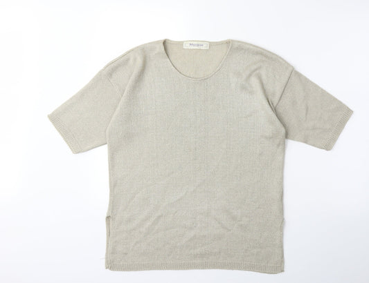 sharman Womens Beige  Knit Pullover Jumper Size 6