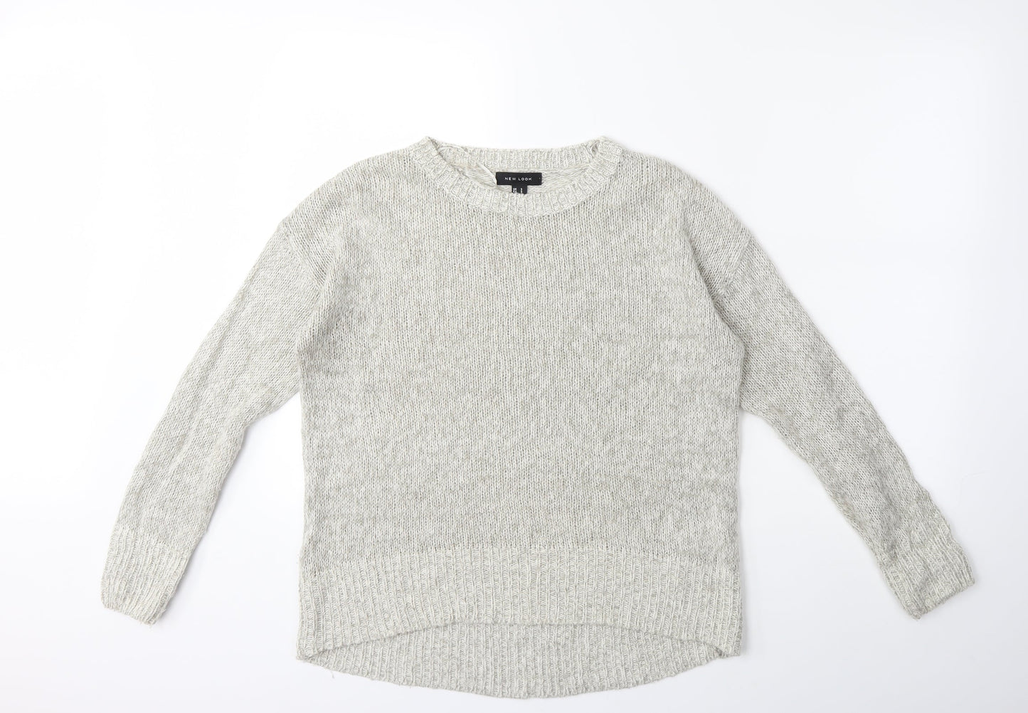 New Look Womens Grey  Knit Pullover Jumper Size S