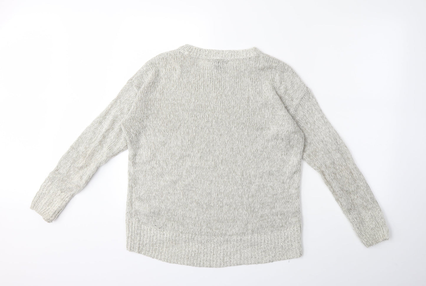 New Look Womens Grey  Knit Pullover Jumper Size S