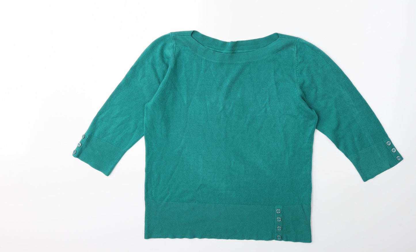 BHS Womens Green  Knit Pullover Jumper Size 14