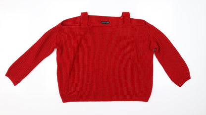 Additional front view of Dorothy Perkins women’s red jumper, size UK 14