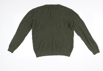 Back view of George girls’ green jumper, size L