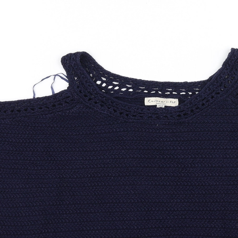 F&F Womens Blue   Pullover Jumper Size 14