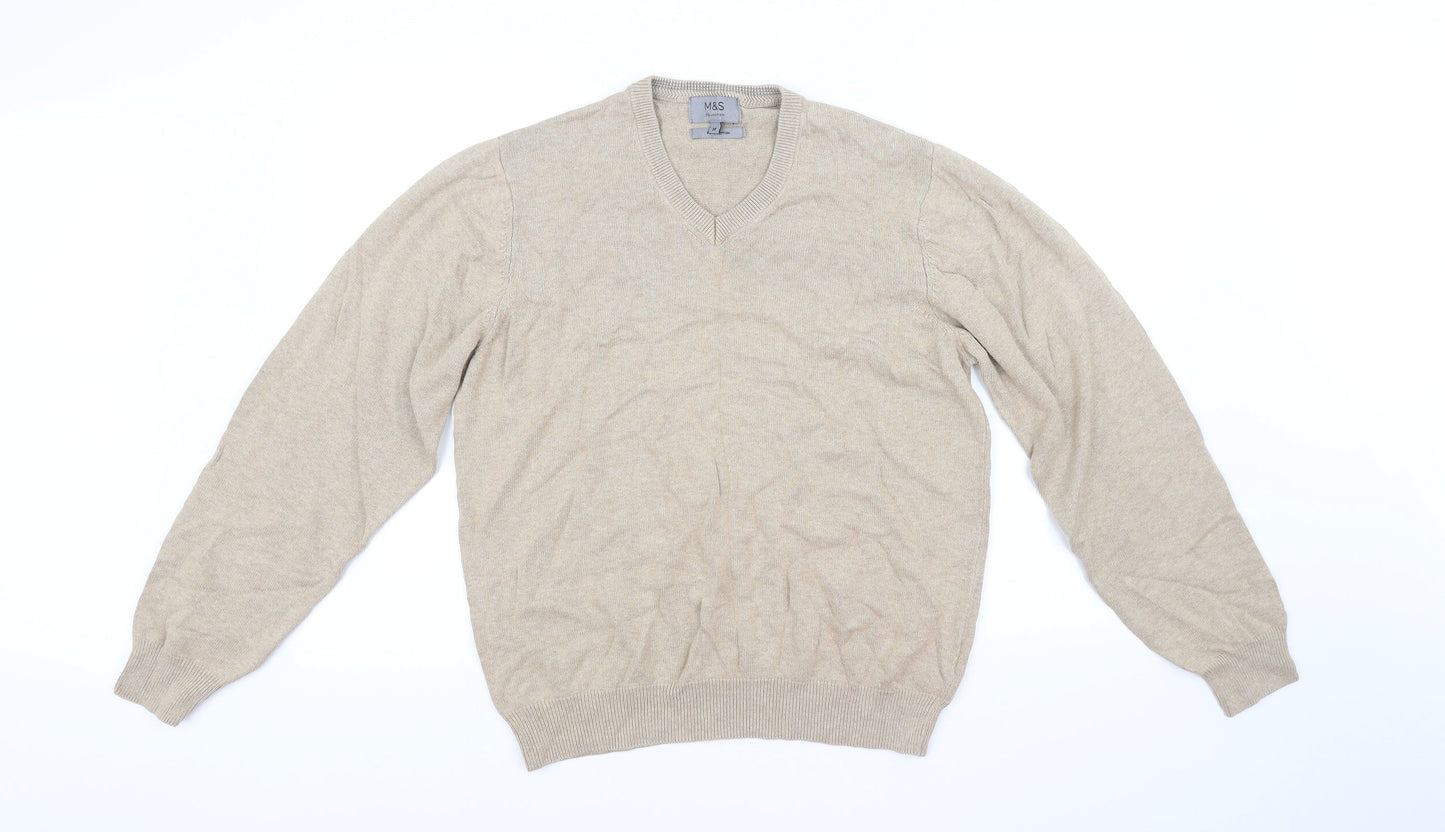 M&S Collection Womens Beige   Pullover Jumper Size M