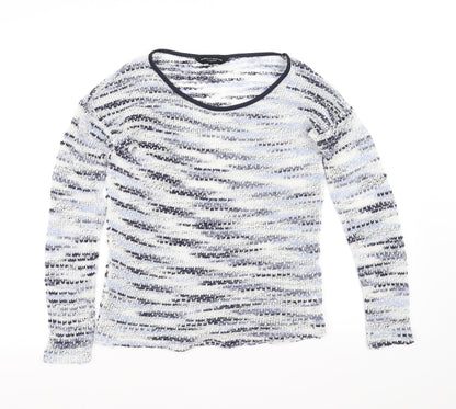 Additional front view of Dorothy Perkins women’s white jumper, size UK 10