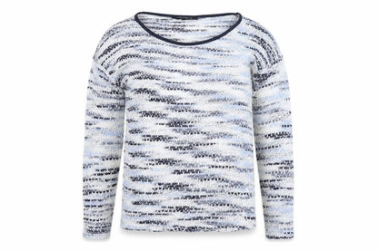 Front view of Dorothy Perkins women’s white jumper, size UK 10