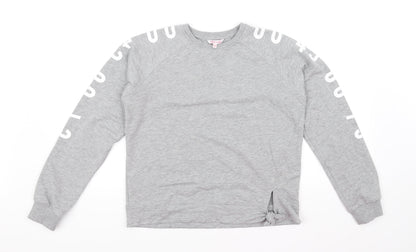 Additional front view of Miss E-vie women’s grey jumper, size UK 14