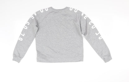Back view of Miss E-vie women’s grey jumper, size UK 14