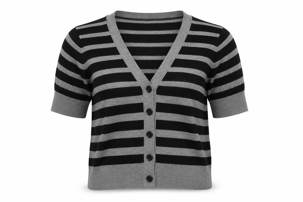 BHS Womens Grey Striped  Pullover Jumper Size 12