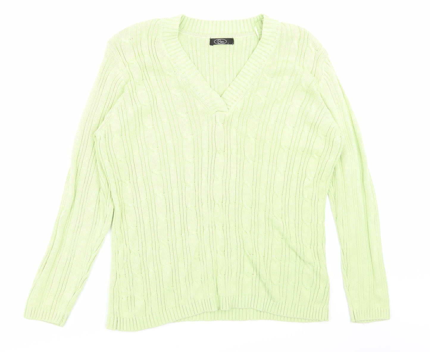 BM Womens Green   Pullover Jumper Size L