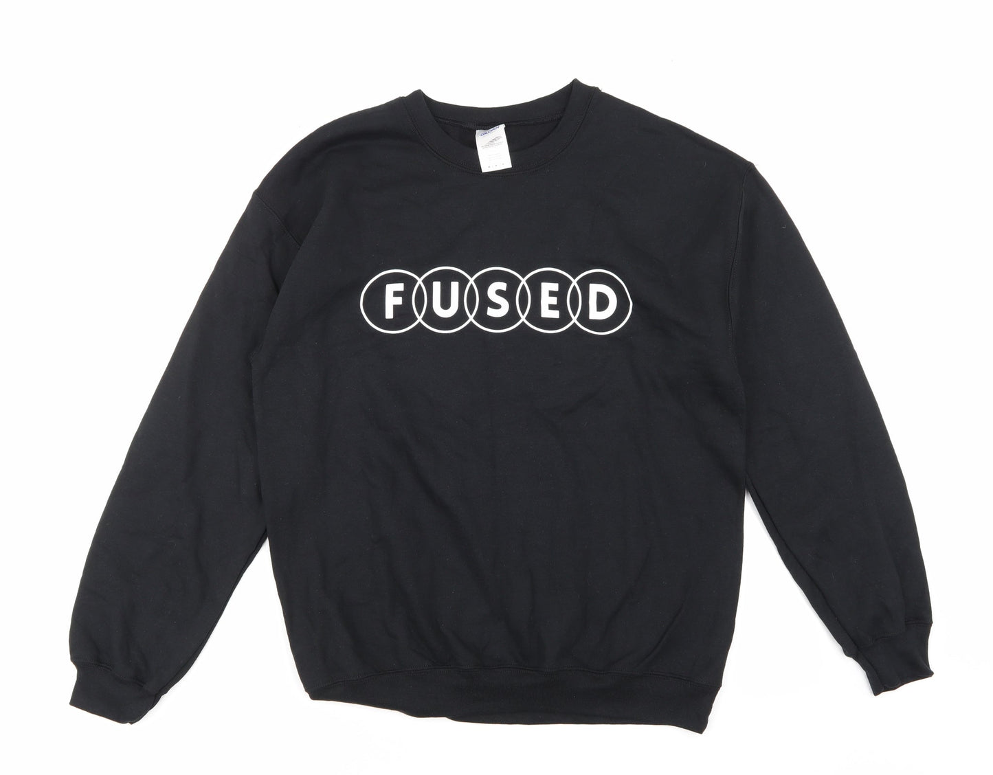 Gildan Mens Black   Pullover Sweatshirt Size M