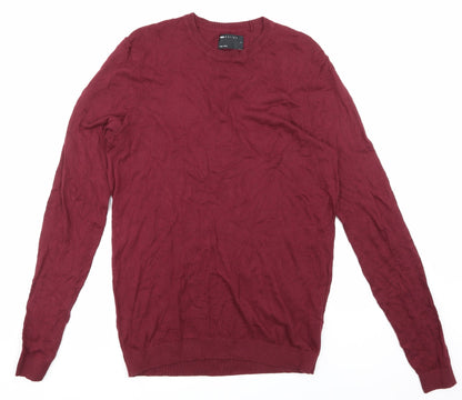 Additional front view of ASOS men’s red pullover sweatshirt, size S