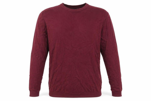 Front view of ASOS men’s red pullover sweatshirt, size S