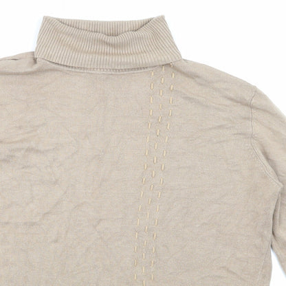 Close-up detail of Klass women’s beige jumper, size L