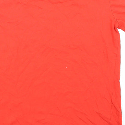 Brand and care label for Papaya women’s red basic t-shirt, size UK 10
