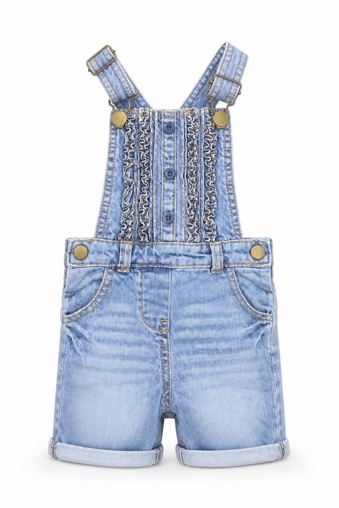 Mini Club Girls Blue  Denim Dungaree One-Piece Size 9-12 Months