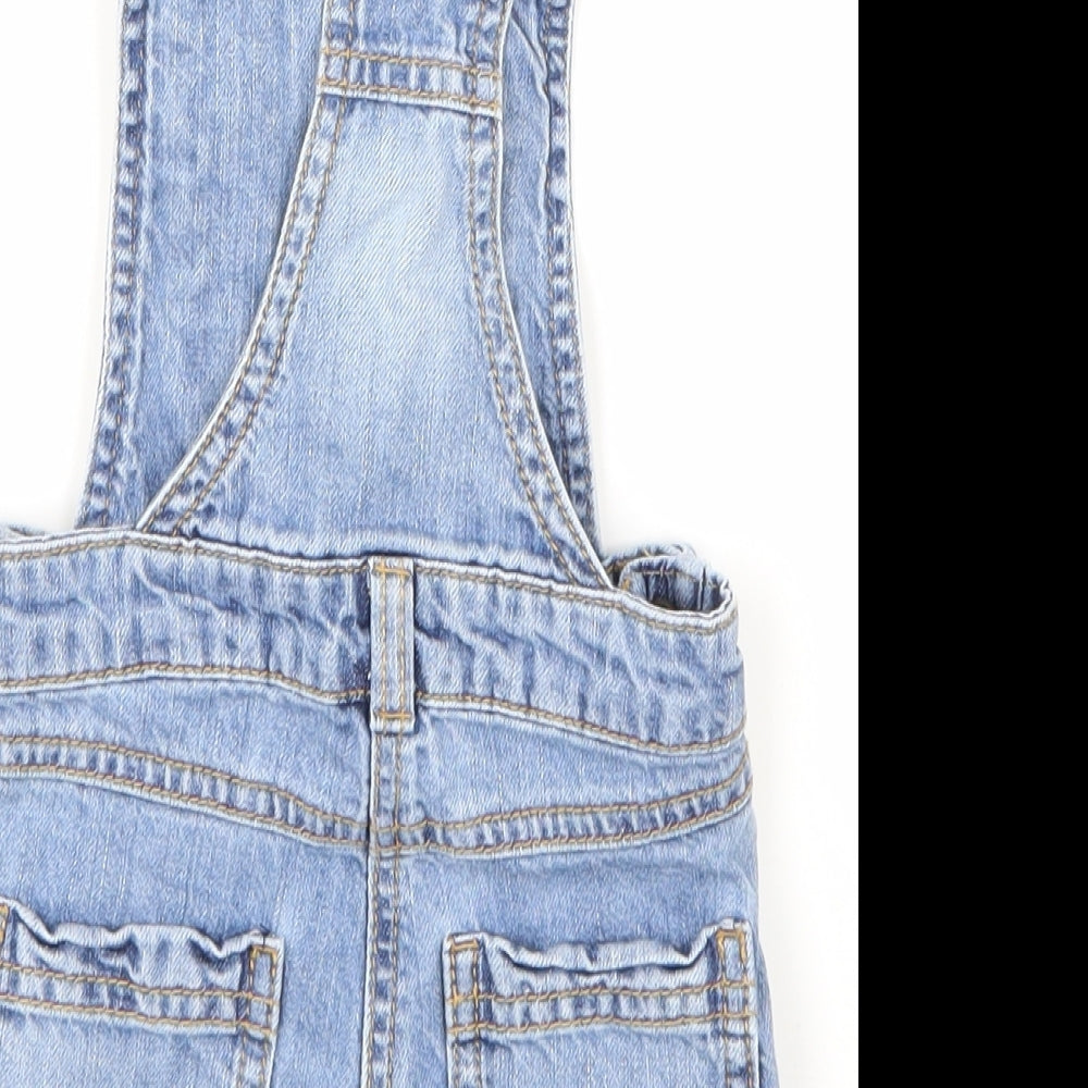Mini Club Girls Blue  Denim Dungaree One-Piece Size 9-12 Months