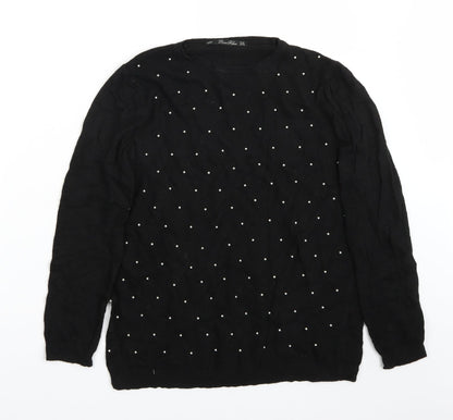 Additional front view of Zara women’s black jumper, size M