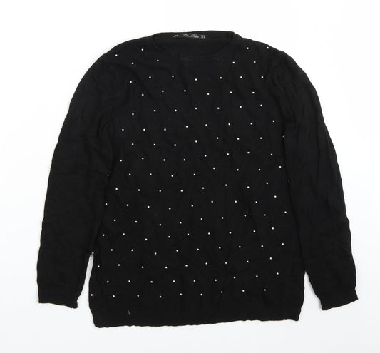 Zara Womens Black   Pullover Jumper Size M
